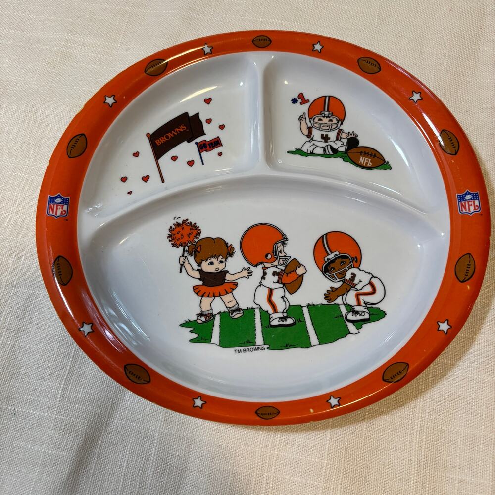 Cleveland Browns NFL Kids Divided Plate Selandia Designs Football